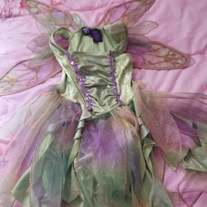 Tinkerbell Kids Fairy Costume in Green and Purple
